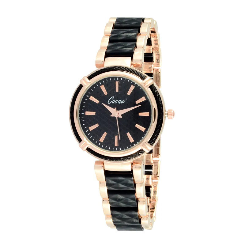Simple Style Classic Style Solid Color Jewelry Buckle Quartz Watch