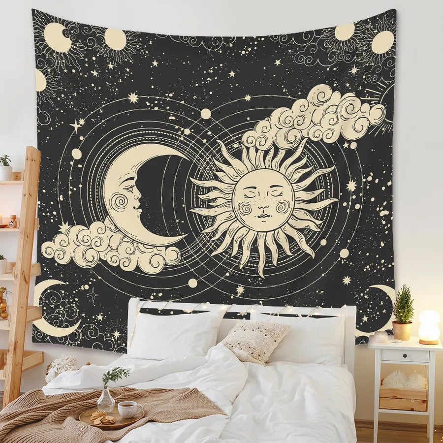 bohemian moon cloud night tapestry home background decoration wholesale nihaodropshipping