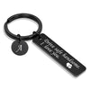 Simple Style Letter Rectangle Stainless Steel Polishing Unisex Bag Pendant Memorial Keychains