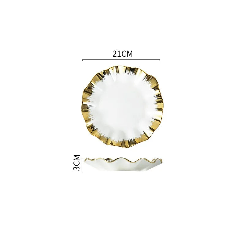 Elegant Stripe ceramics plate 1 Piece
