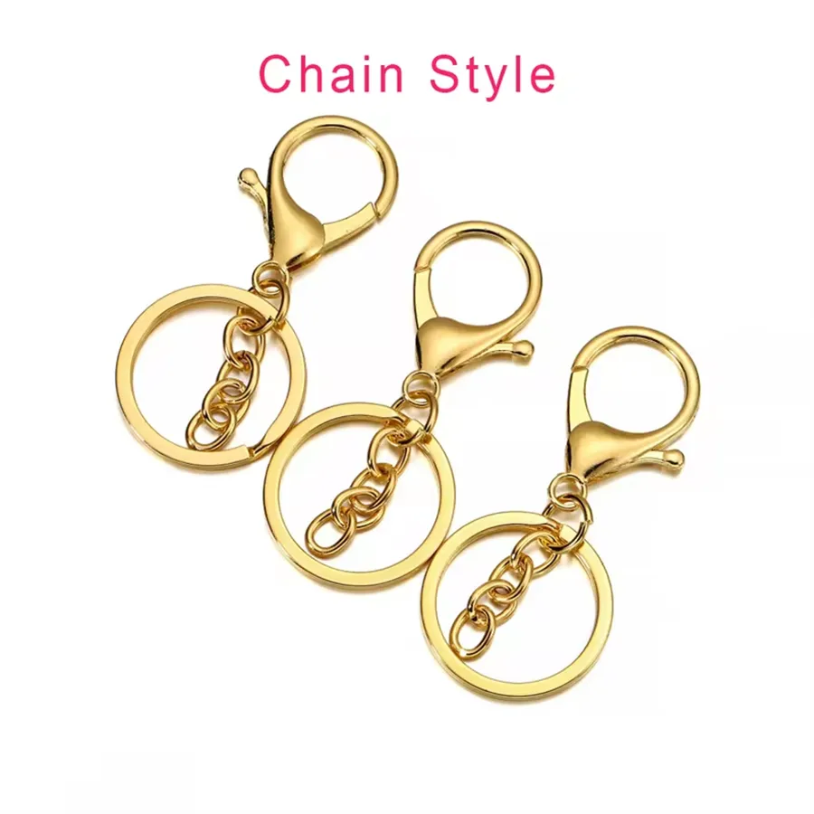 5 PCS/Package 30*65mm Alloy Solid Color Polished Jewelry Buckle Lobster Clasp Keychain Jewelry Accessories