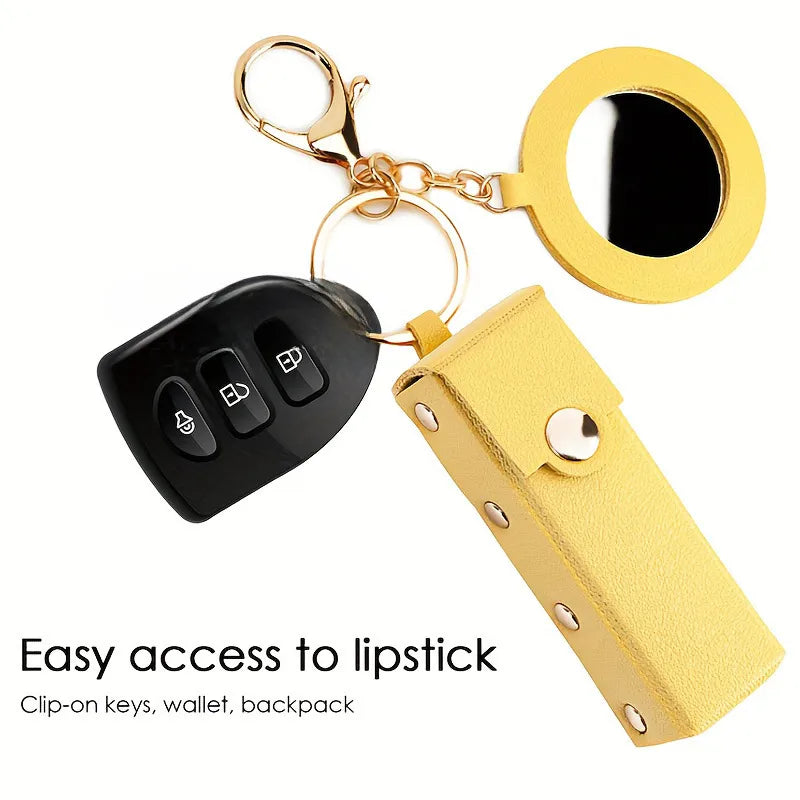Creative small gift Women's lipstick key chain carry lipstick key bag Car pendant