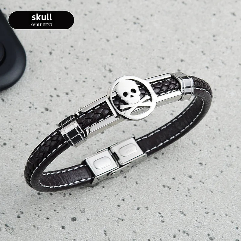 hot infinite love microfiber stainless steel bracelet men's jewelry  fashion boys bracelet  Black Brown