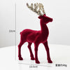 Nuchi Christmas Decorations Plush Deer Decoration Fairy Dust Wine Red Christmas Tree Ornaments American Style Festival Supplies