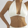 fashion solid color copper plating women's body chain