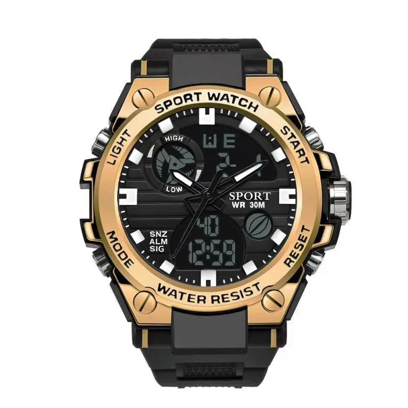 Simple Style Letter Color Block Electronic Men's Watches