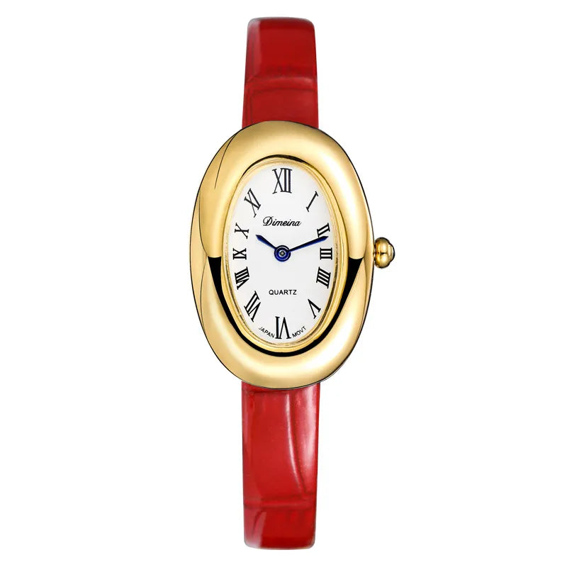 Vacation Simple Style Solid Color Buckle Quartz Watch Women's Watches