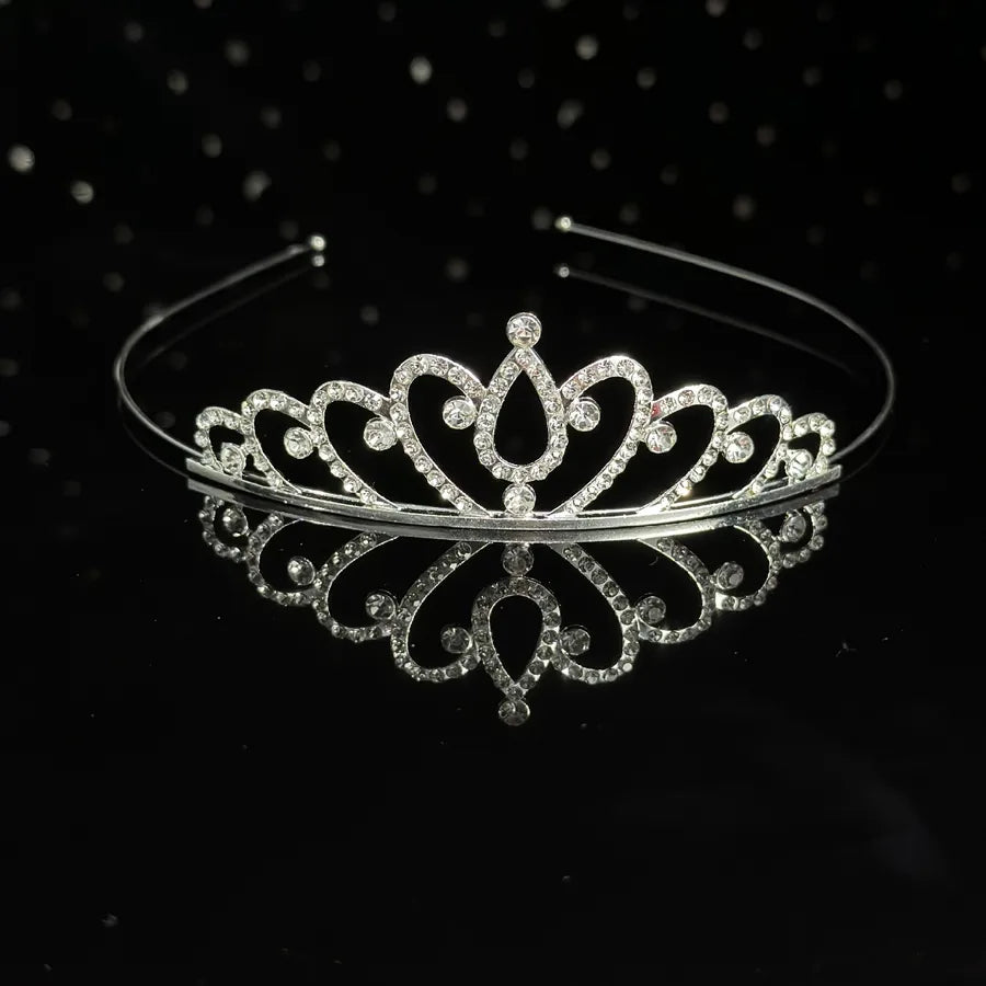 Crown headdress children's headdress alloy rhinestone hair accessories baby crown birthday party hair accessories manufacturers wholesale