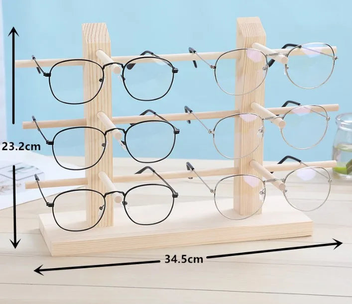 simple style geometric solid wood jewelry display