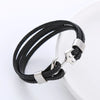 Casual Anchor 304 Stainless Steel Plating Braid No Inlaid 18K Gold Plated Men'S Men Cord & Leather Bracelets