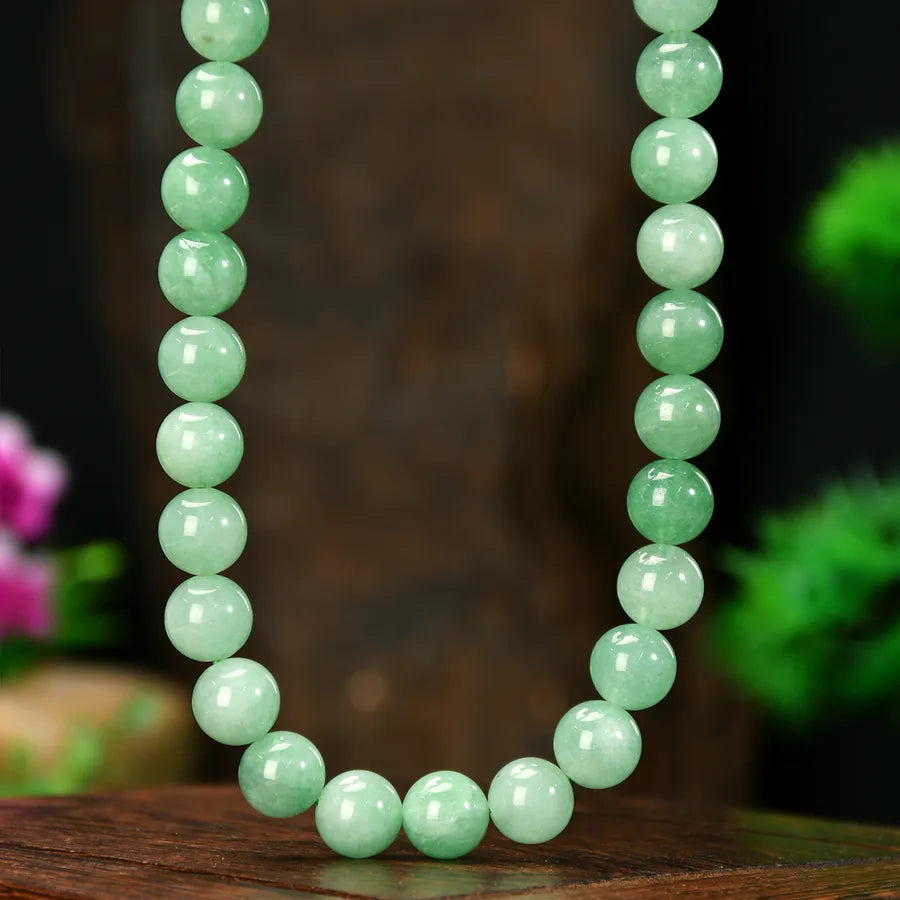 Pastoral Round Alloy natural stone Beaded Chain Necklace In Bulk