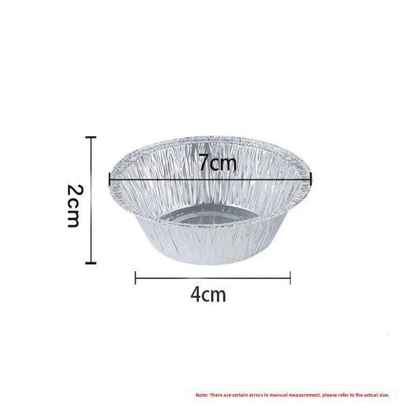 Egg tart mold disposable tin foil egg tart holder aluminum foil Portuguese egg tart base holder 100 pieces of egg tart cup cake mold