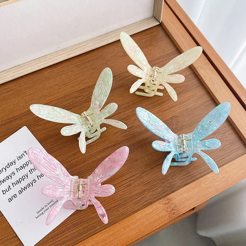 Elegant Butterfly Hair Clip Women's Half Updo Hair Accessories Acetate Board Material Luxury Feel Shark Bite Hair Clip