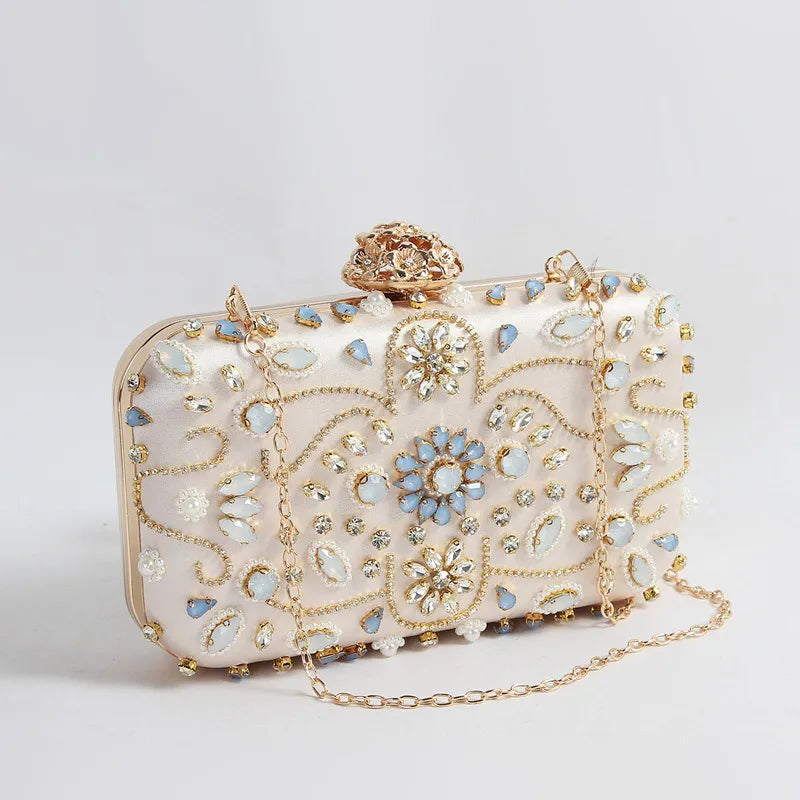 Polyester Geometric Square Evening Bags