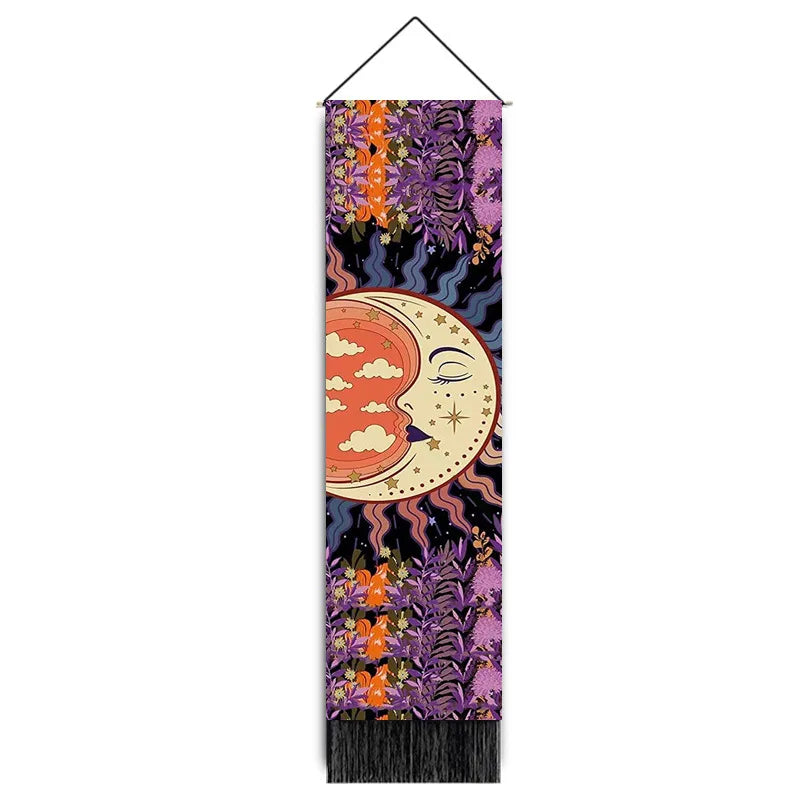elegant moon landscape polyester tapestry artificial decorations