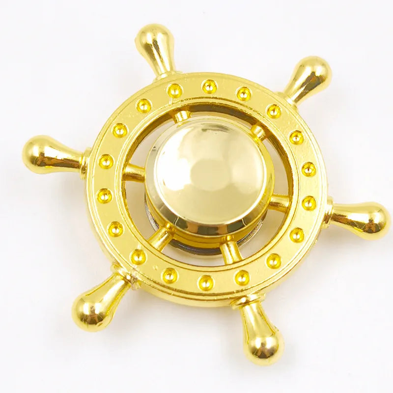 creative zinc alloy bronze hand spinner finger rotating decompression toy