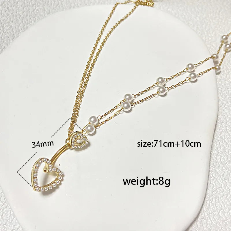 IG Style Simple Style Heart Shape Butterfly 316 Stainless Steel  Alloy Copper Plating Butterfly Inlay Rhinestones Zircon White Gold Plated Gold Plated Women's Waist Chain