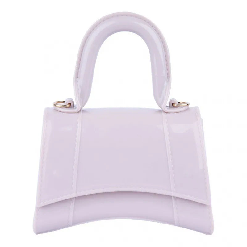 Women's Mini PVC Solid Color Elegant Streetwear Dumpling Shape Flip Cover Handbag