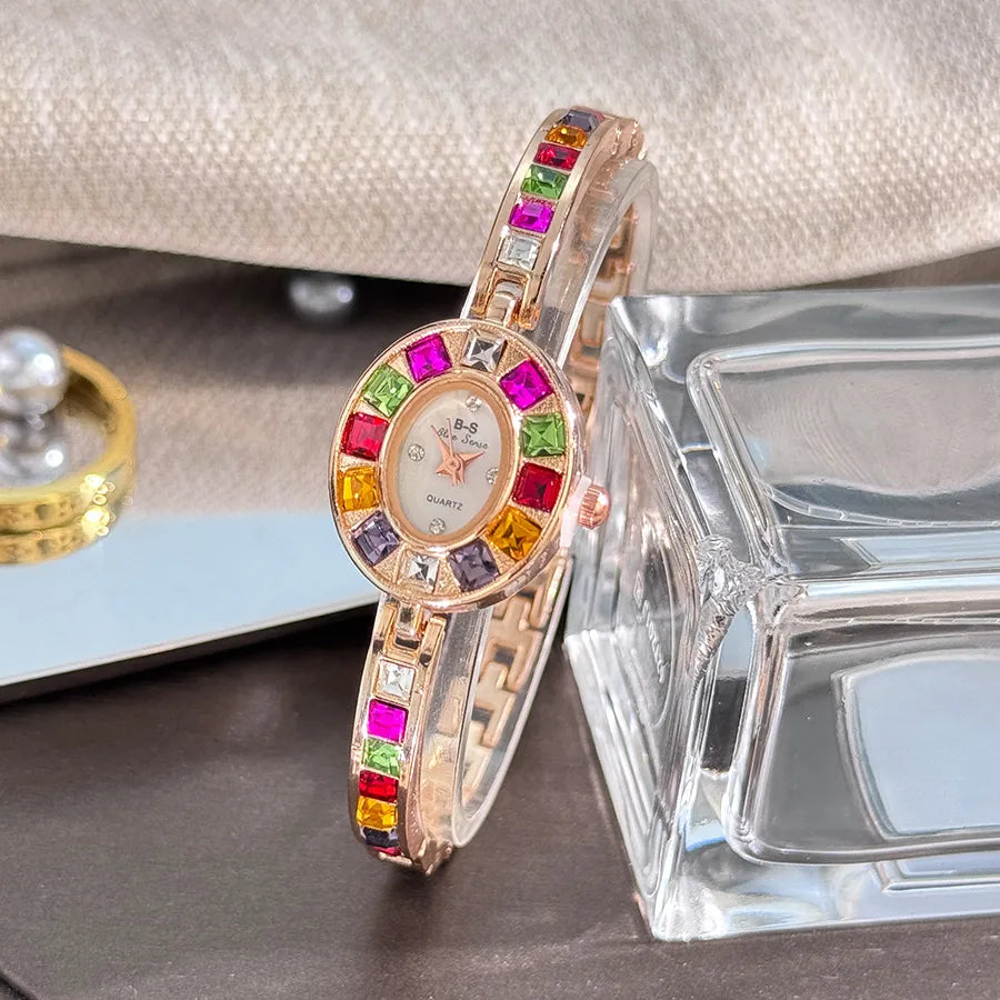 Elegant Streetwear Oval One Piece Buckle Quartz Watch Women's Watches