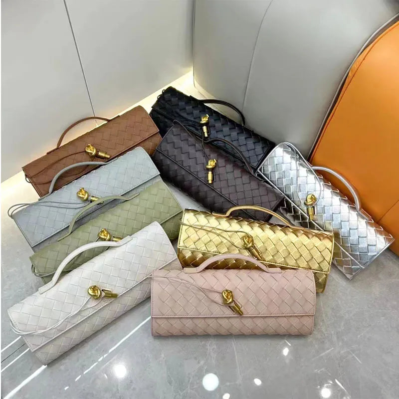 Women's Leather Solid Color Streetwear Square Flip Cover Envelope Bag
