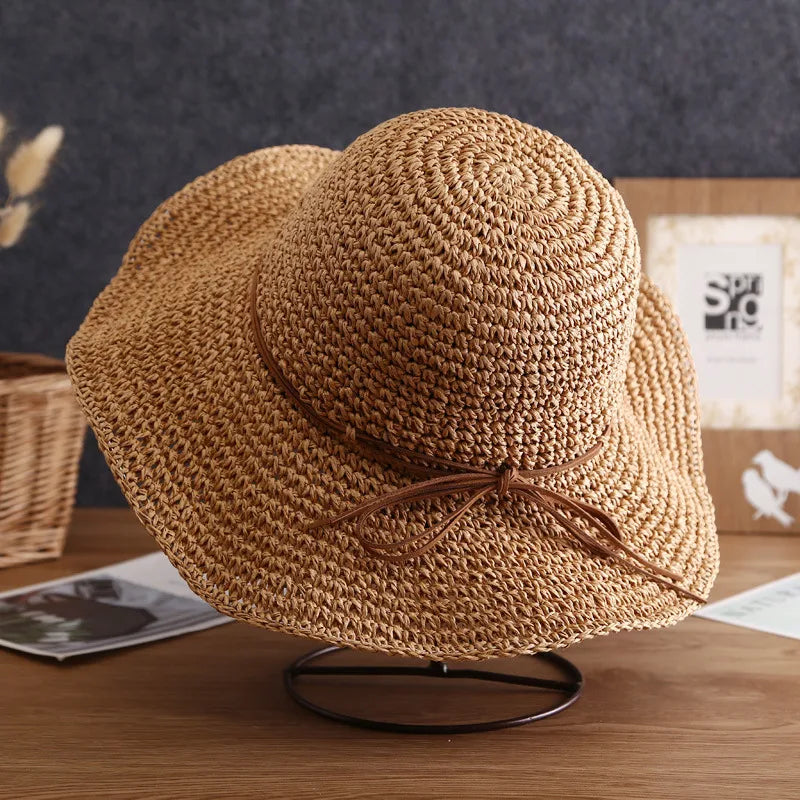 Women's Vacation Bow Knot Big Eaves Sun Hat