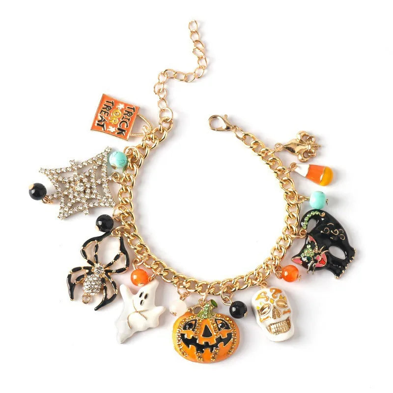 Creative Christmas Themed Bracelet Fashionable Alloy Snowflake Deer Design Festival Gift Asymmetric Electroplated Cartoon Style