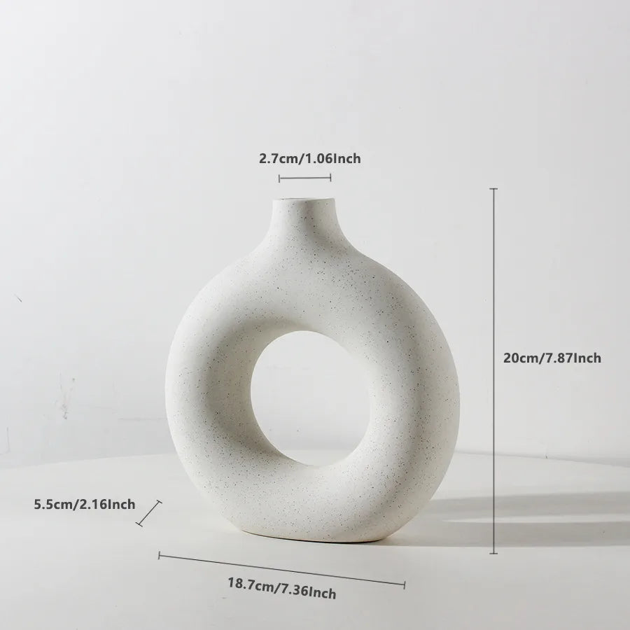 beige simple spotted ceramic hydroponic dry vase ornaments