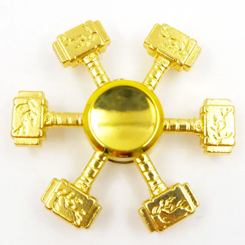creative zinc alloy bronze hand spinner finger rotating decompression toy