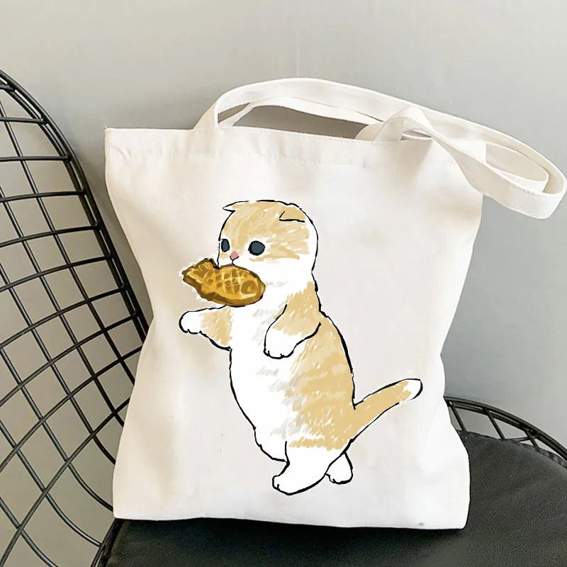 women's cute cat shopping bags