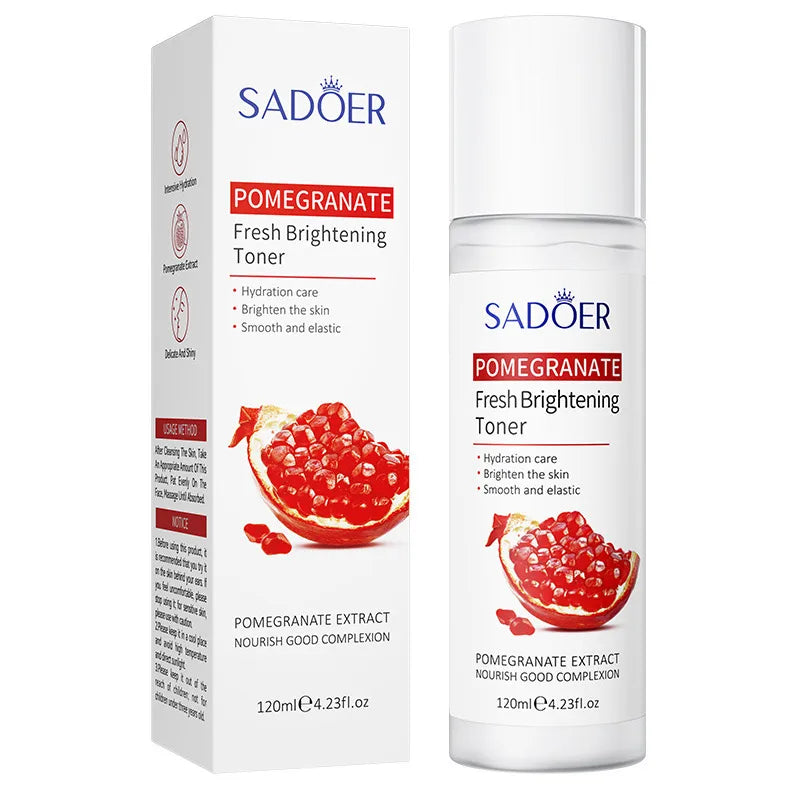 All English packaging SADOER red pomegranate fresh beauty six-piece moisturizing facial skin care series