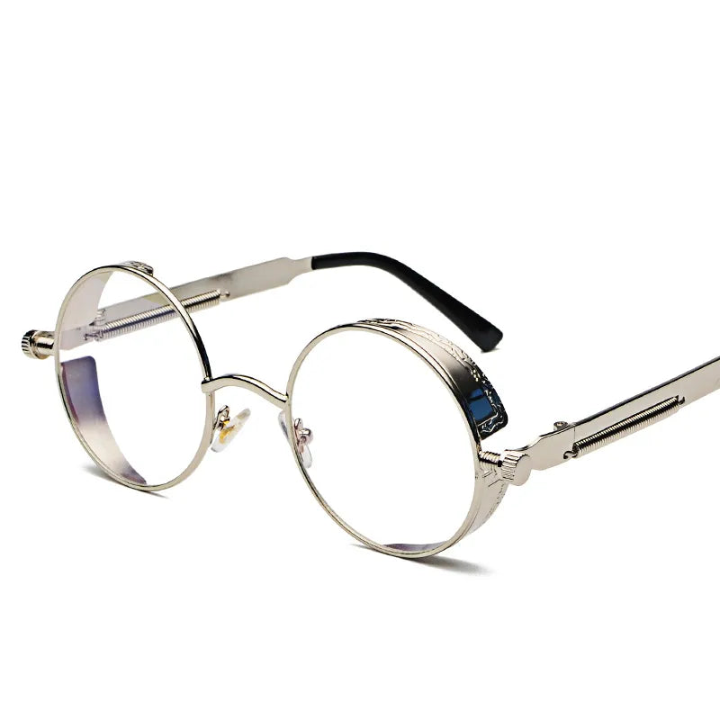 hip-hop punk streetwear round pc round frame full frame men's sunglasses