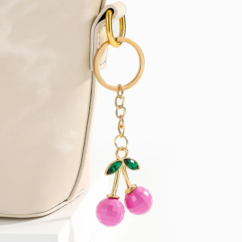 1 Piece Simple Style Cherry Acrylic Women's Bag Pendant Keychain