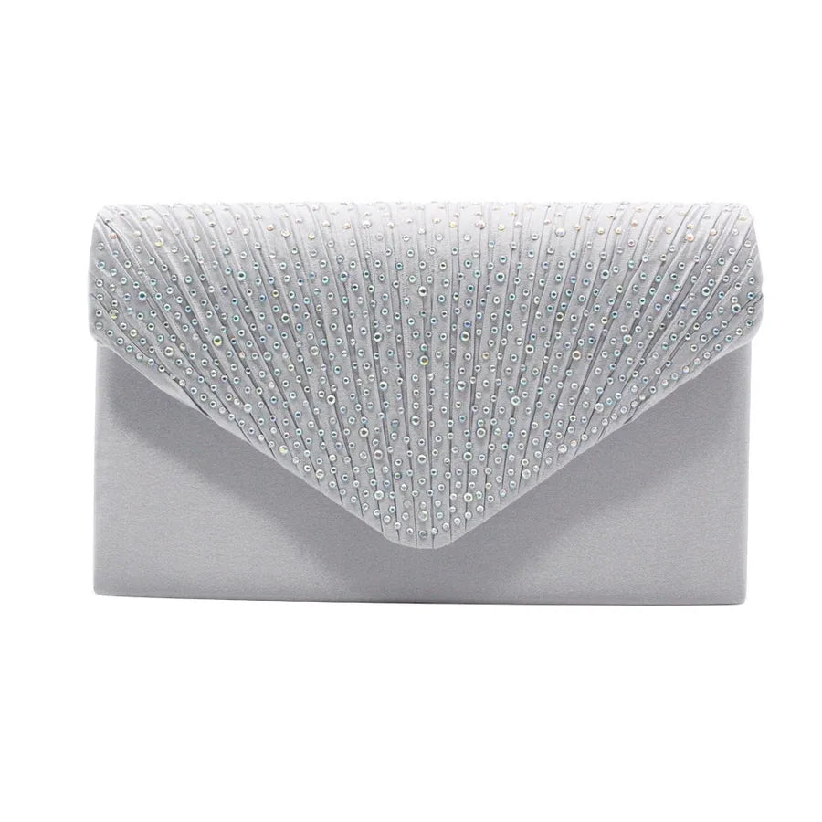 Women's black evening bag fashion clutch high-end banquet party banquet hot rhinestone evening bag bridesmaid bag