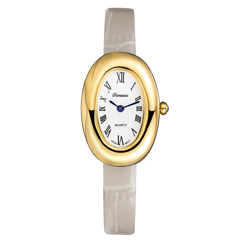 Vacation Simple Style Solid Color Buckle Quartz Watch Women's Watches