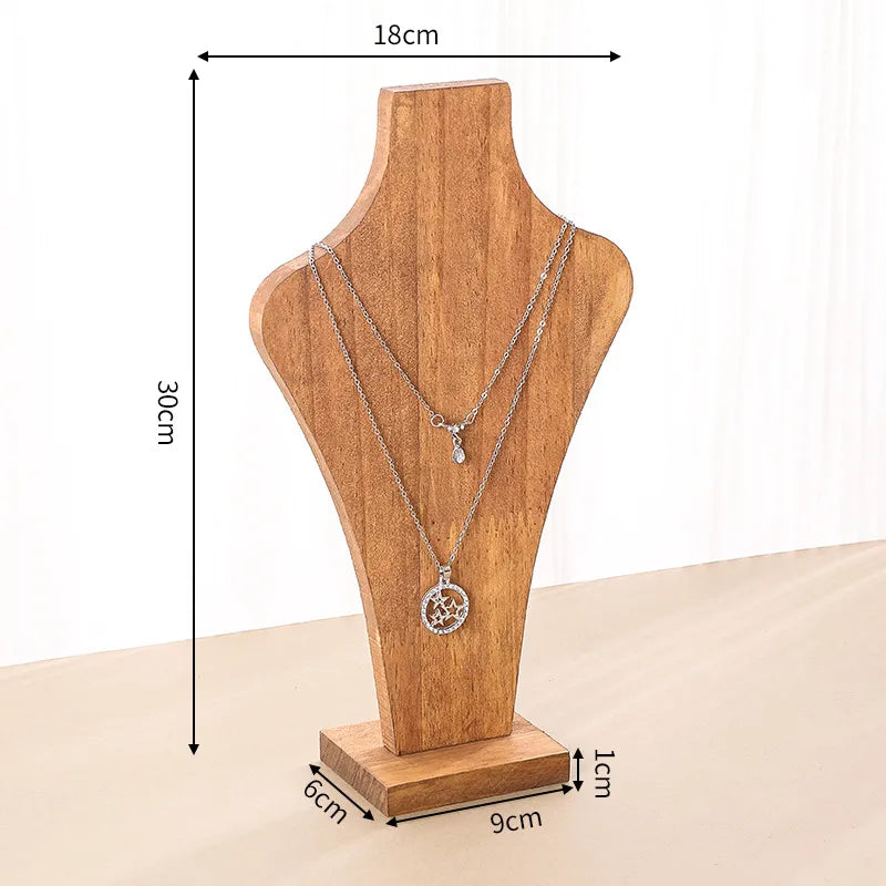 1 Piece solid wood Retro Simple Style Vase Jewelry Display Jewelry Rack