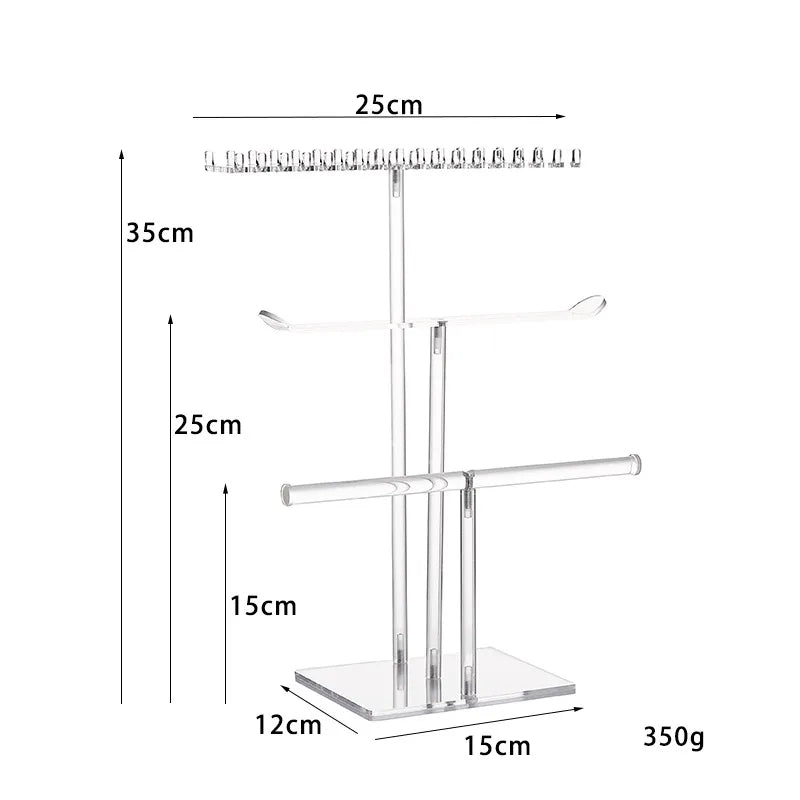 1 Piece Acrylic Basic Simple Style T Shape Jewelry Display Jewelry Rack