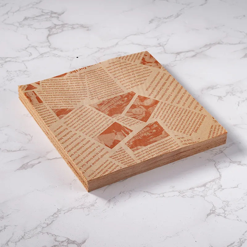 American-style oil-proof paper fried chicken fries hamburger paper oil-proof oil-absorbing paper baking oil paper sandwich wrapping paper newspaper