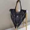 women's large pu leather solid color classic style triangle zipper shoulder bag