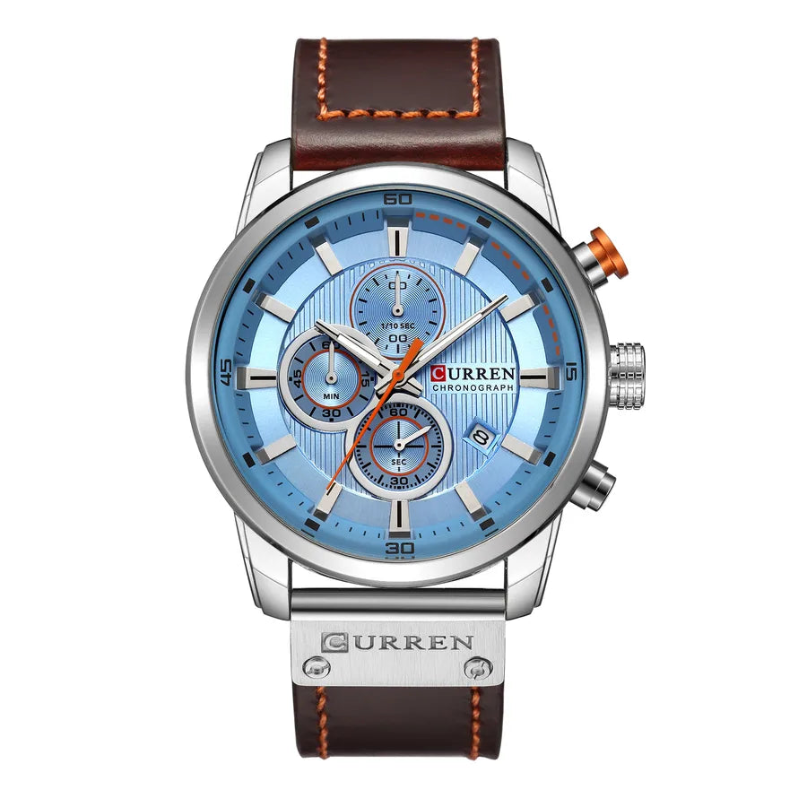fashion solid color buckle quartz men's watches