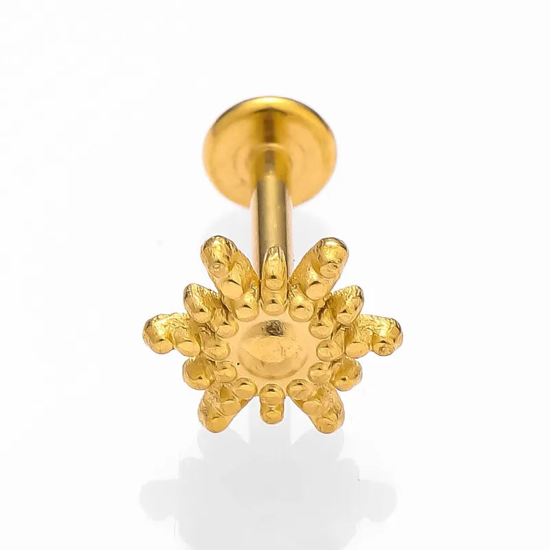 1 Piece Lip Rings Sexy Simple Style Water Droplets 316L Stainless Steel  18K Gold Plated Lip Rings Ear Cartilage Rings & Studs