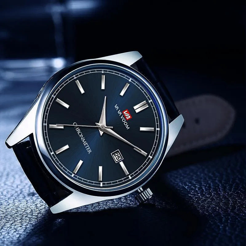 business round double side snaps quartz men's watches