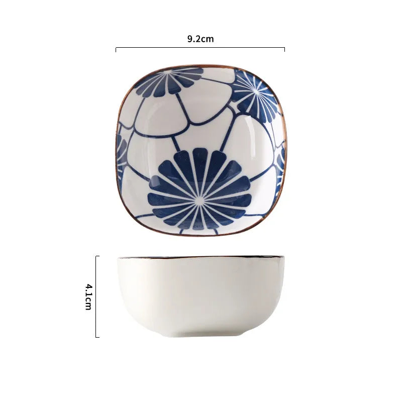 Retro Ethnic Style Flower ceramics Tableware 1 Piece 1 Set