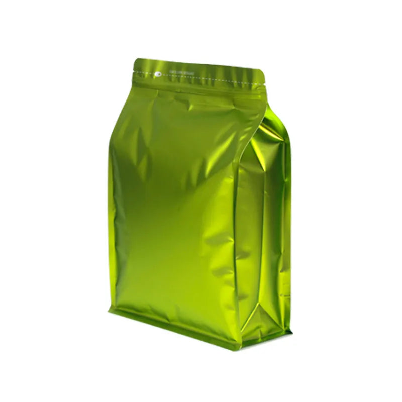 Tea nut leisure food aluminum film Eight-side sealing bag self-standing packaging candy fried goods self-standing zipper packaging bag