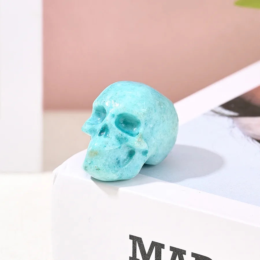 Halloween Elegant Handmade Simple Style Skull natural stone Ornaments Artificial Decorations