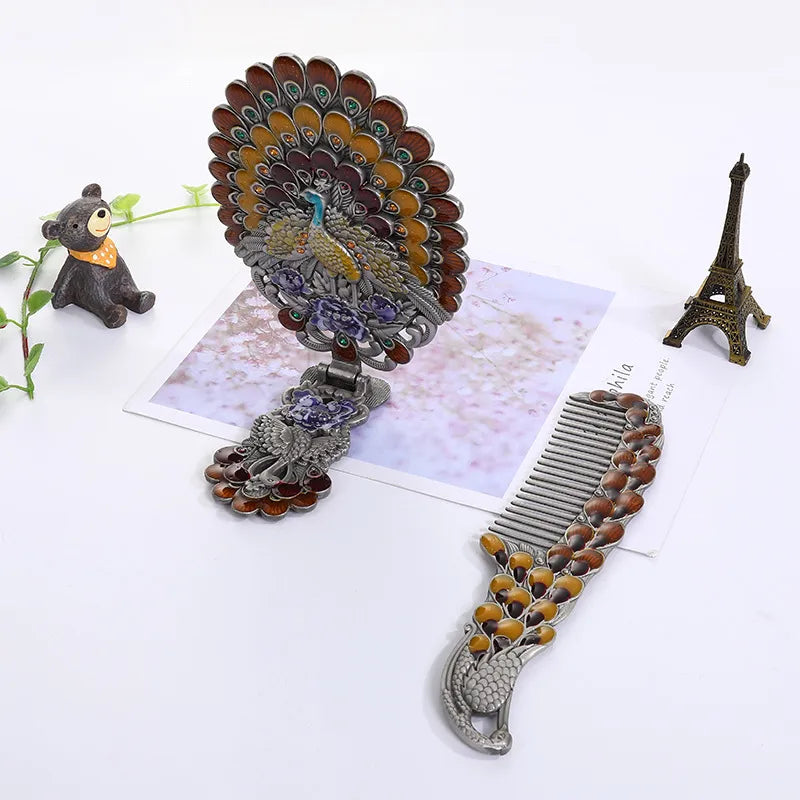 classical peacock alloy mirror 1 set