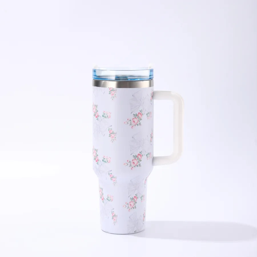 Elegant Flower 304 Stainless Steel Thermos Cup 1 Piece