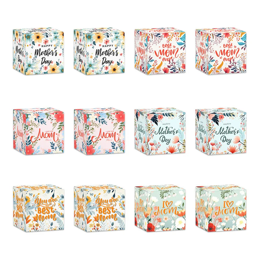Mother'S Day Pastoral Vocabulary Words/Name Multicolor Paper Party Gift Wrapping Supplies Party Supplies Gift Wrapping Supplies 1 Set
