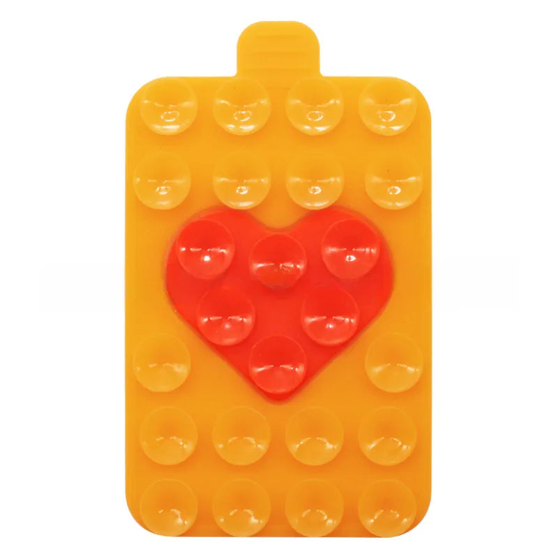 Suitable for mobile phone holder double-sided silicone suction cup mobile phone case holder multi-functional two-color love suction cup holder