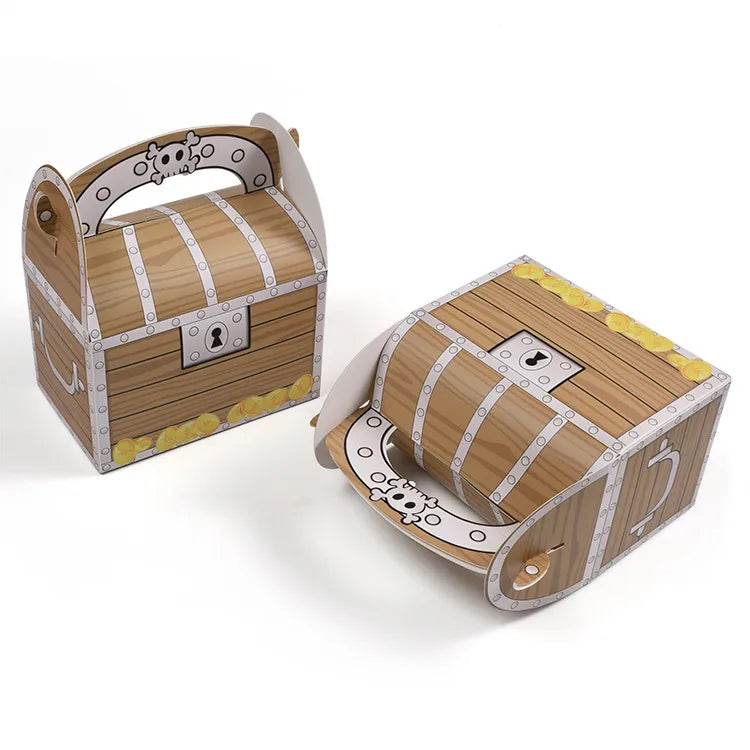 Cute Treasure Box Paper Casual Gift Wrapping Supplies Gift Box Party Supplies Gift Wrapping Supplies 1 Piece