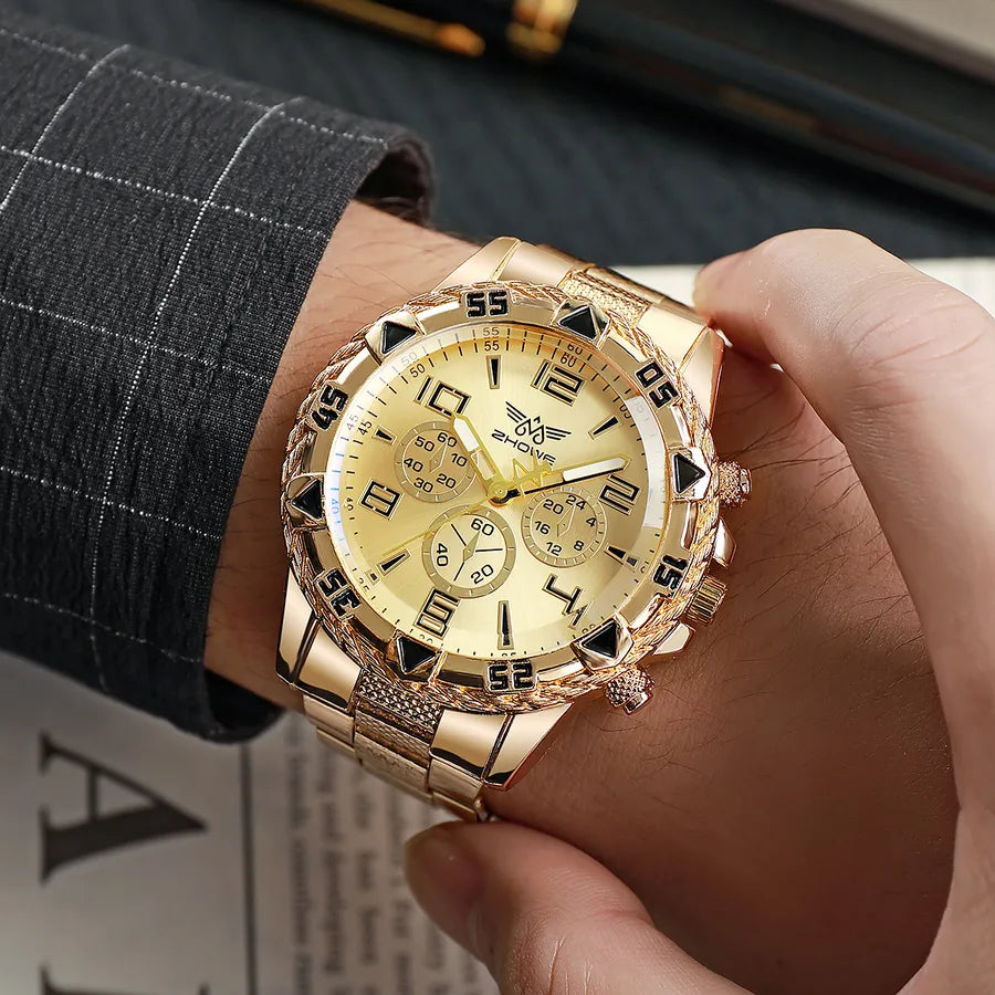 Sports Solid Color Single Folding Buckle Quartz Men's Watches